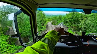 A little bit of offroad in Volvo FH540 POV Truck Driving Norway 4K60 8x4