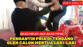 Viral!!! Pengantin pria di tendang oleh calon mertua di atas panggung