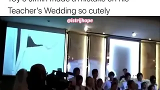 Jimin Made a cute Mistake on his Teacher Wedding.