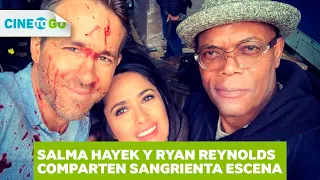 Salma Hayek y Ryan Reynolds comparten sangrienta escena