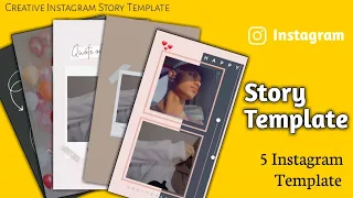 Instagram Story Template | Template For Instagram Story | 5 Instagram Story Template