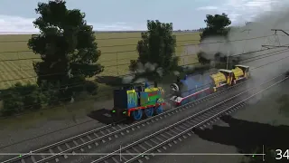 TRAINZ RAILROAD SIMULATOR - THOMAS PAINT VS THOMAS PAINT - BILL VS BEN - WHO IS THE WINNER?