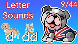 Kids Phonics || English Letter Sounds (9/44) || d - dog || dd - ladder ||