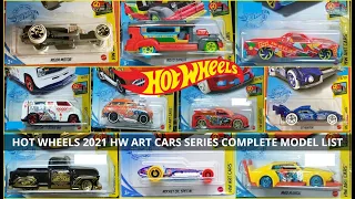 All Completed Hot Wheels 2021 HW Art Cars Series (Dodge Van, Mad Manga, Road Bandit & MORE)