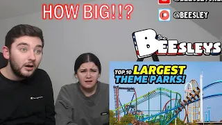 British Couple Reacts to Top 10 LARGEST Theme Parks In North America!