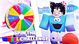 DOING THE SPIN THE WHEEL CHALLENGE IN HOOPZ | Roblox Hoopz