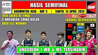 Hasil Semifinal Badminton Asia Championship 2024 Hari Ini ~ LIANG/WANG & JOJO Lolos Ke Final