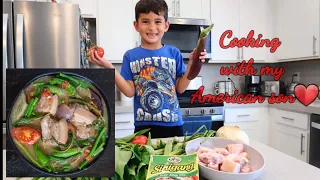 KILLER PORK SINIGANG | AMERICAN BOY COOKING SINIGANG