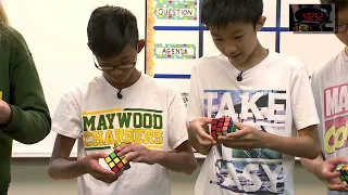 Local middle school sets Rubik's Cube team record