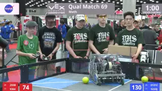 VEX Worlds 2016 - VRC High School - Math - Qual 69 (255B 9364) 189 vs 170 (2131C 5233J)