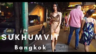 Sukhumvit Walk Nana to Asoke Bangkok Thailand 2021 4K ถนนสุขุมวิท