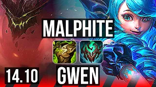 MALPHITE vs GWEN (TOP) | 3/1/11, 800+ games | KR Master | 14.10