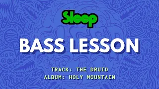 SLEEP - The Druid w/ Bass TAB // Drone & Doom Metal Bass Lesson