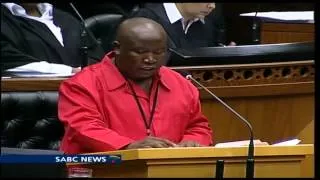 Julius Malema reacts to SONA 2014 in parliament