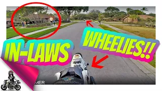 Grom Squad Wheelies at the In-Laws!!