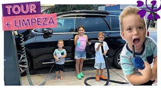 TOUR E LIMPEZA DO MEU CARRO DE 8 LUGARES PARA 4 FILHOS - MINIVAN PACÍFICA CHRYSLER