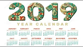 2019 calendar with holidays