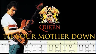 Queen - Tie Your Mother Down (Bass Line + Tabs + Notation) By John Deacon