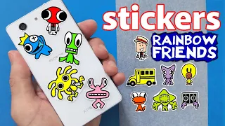 Very Easy！Rainbow Friends Chapter 2 Stickers DIY🌈Funny Paper Craft🌈You can try now