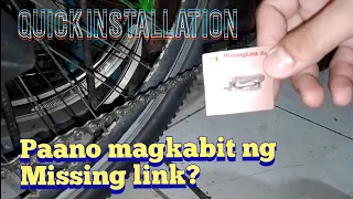 Paano magkabit ng missing link? Quick installation | bike tutorial