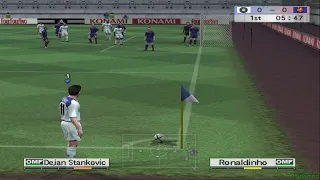 Pro Evolution Soccer 4 ✪ PS2 Gameplay | INTER vs BARCELONA (1080p)