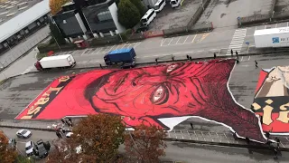 50 anni della Curva Sud Milano - La coreografia di Milan-Juventus