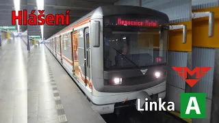 [Metro Praha] Hlášení/Announcements/Ansagen Linka A