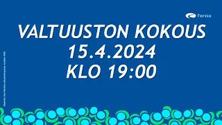 Valtuuston kokous 15.4.2024