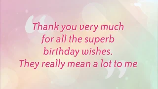 Say Thank You Replies to Birthday Wishes | Best #Replies