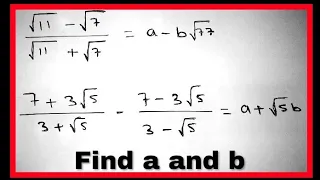 class 9 || find a and b || rationalize the denominator || number systems || cbse || chapter 1