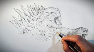 How To Draw Godzilla | Godzilla x Kong Drawing Step By Step Tutorial