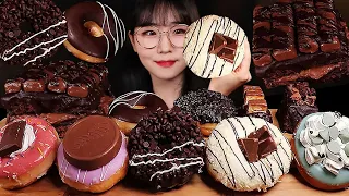 ASMR 월드 초콜릿 피에스타✨크리스피 크림 도넛 먹방🍩트윅스 리터스포트 초코케이크 초코브라우니 디저트 리얼사운드 DONUT CAKE BROWNIE dessert Mukbang