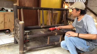 Cara Membuat Kursi dari Bambu