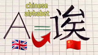 learn to write the chinese alphabet from A to Z for beginners/ English handwriting | Calligraphy