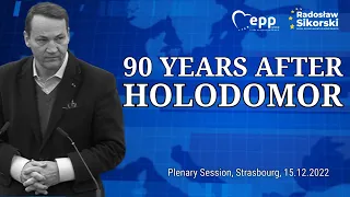 Radosław Sikorski: 90 years after Holodomor, European Parliament, Strasbourg, 15.12.2022
