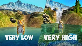 Very Low Graphics vs Very High Graphics || The Tiger Online Simulator || Graphics Comparison