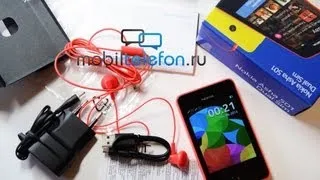 Распаковка Nokia Asha 501 Dual SIM с управлением свайпами (unboxing)