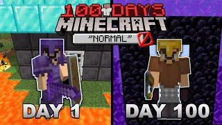 I Survived 100 Days in "Normal Minecraft"