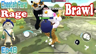Cheetah Rare Rage Brawl Ep48 -Battle gang-fun ragdoll beasts Cambodia Commentary