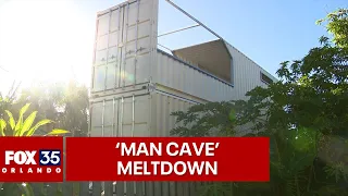 Outdoor shipping container 'man cave' in Florida neighborhood causing controversy