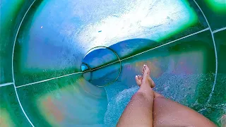 Green Tube Water Slide at Stella Palace Crete