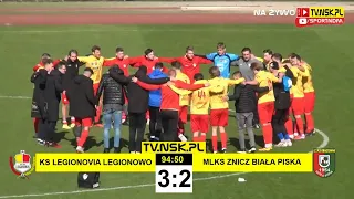 tv.nsk.pl [bramki] KS Legionovia Legionowo - MLKS Znicz Biała Piska 3:2 (2:1) 2021-04-24 g. 14:00