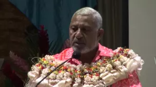 Fijian Prime Minister Voreqe Bainimarama, Closing Policy Dialogue Workshop