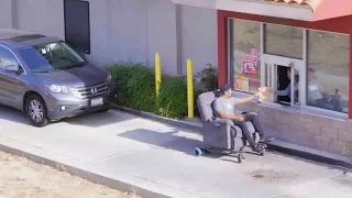 Going Through a Fast Food Drive-Thru On a Motorized Recliner!