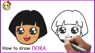 How to draw cute DORA ! DORA THE EXPLORER【Magic drawing】