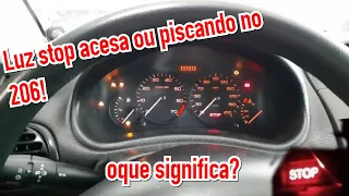 Causas da luz de stop acender no Peugeot 206/207
