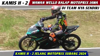 WAWAN WELLO Balap Motoprix Jawa Seri 1 Subang 2024❗️Di Team nya Sendiri