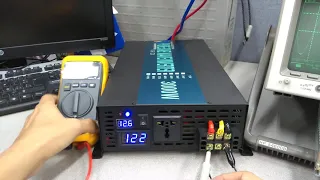 Checking The Sine Wave Form of 3000W Solar Inverter HP Oscilloscope
