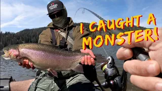 New MINI JIG Catches MONSTER TROUT - Lake Gregory Spring Fishing