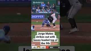 Jorge Mateo strikes out with bases loaded at the top of the 9th #orioles vs #royals #mlbhighlights